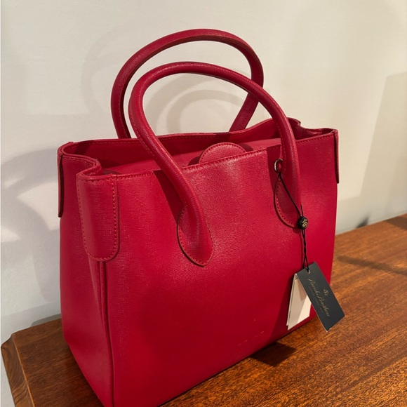 Brooks Brothers Red Leather Handbag NWT - Picture 2 of 8